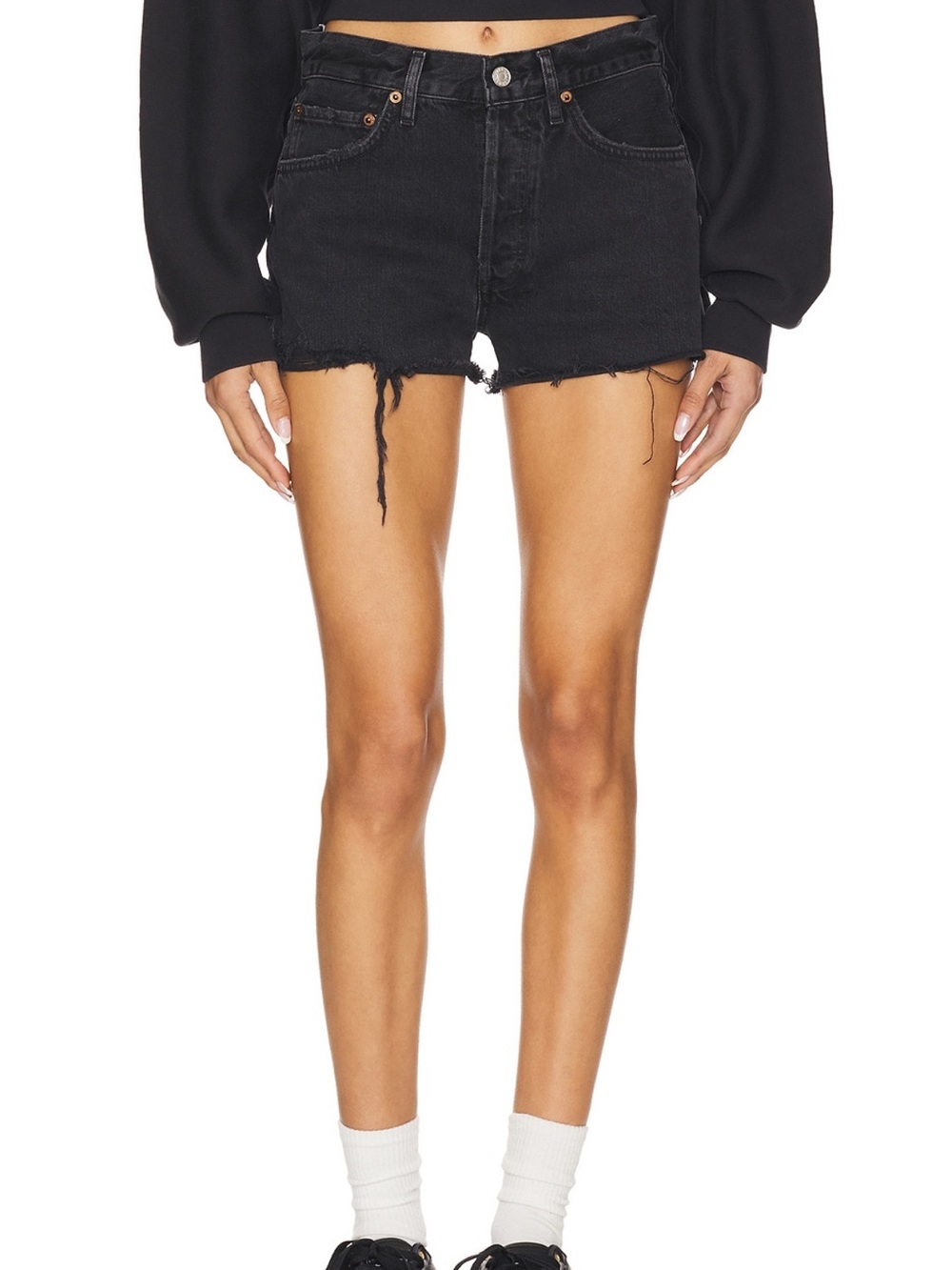 Agolde Parker Shorts in Black